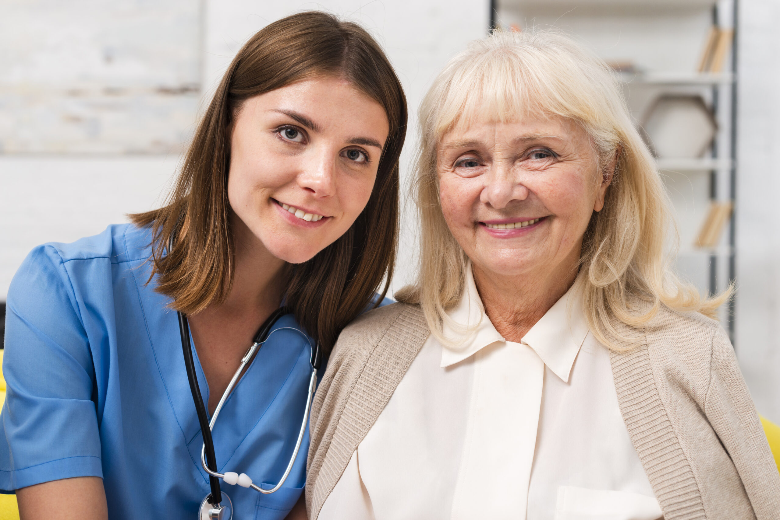 old-woman-nurse-looking-camera